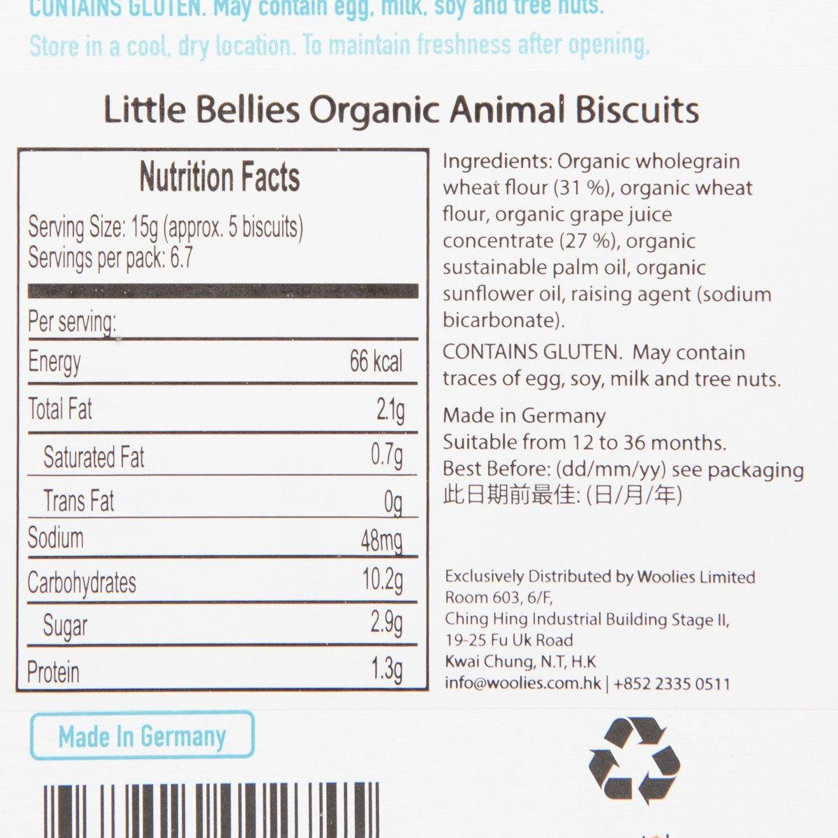 LITTLE BELLIES Organic Animal Biscuits  (130g)