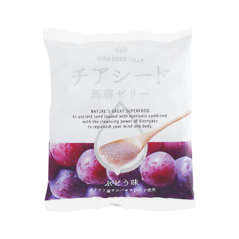 WAKASHO Chia Seed Konnyaku Jelly - Grape Flavor  (10pcs) - city&