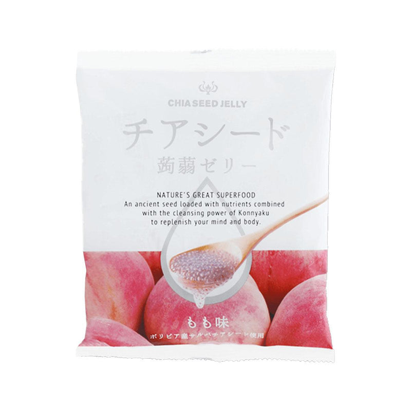 WAKASHO Chia Seed Konnyaku Jelly - Peach Flavor  (10pcs) - city&