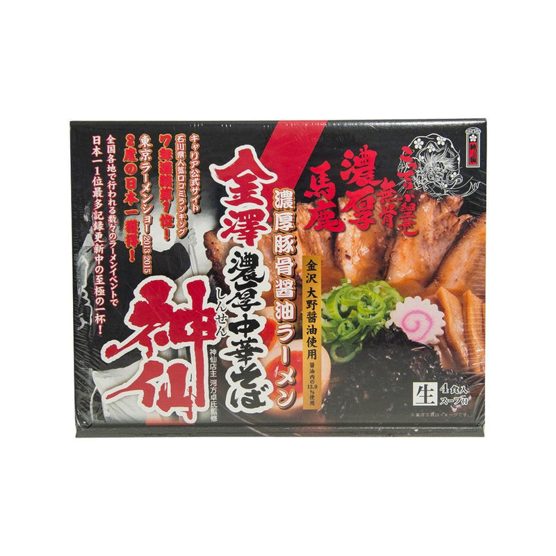 KUBOTA MENGYO Kanazawa Style Rich Soy Sauce Pork Bone Soup Ramen Gift Set - Shinsen  (468g)