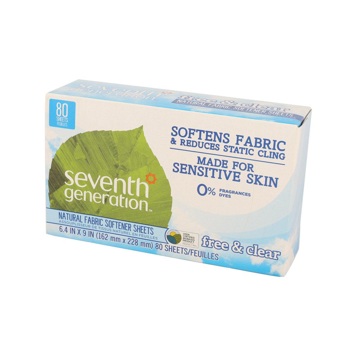 SEVENTH GENERATION 天然乾衣衣物柔順紙 - 無香味 (80sheets)