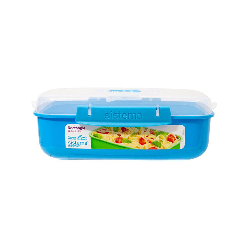 SISTEMA Microwave Rectangle Food Storage Container 1.25L - Assorted