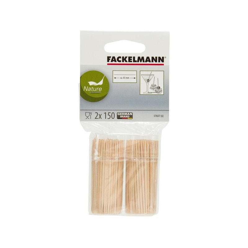 FACKELMANN Wooden Toothpicks [2 Packs]  (2 x 150pcs)