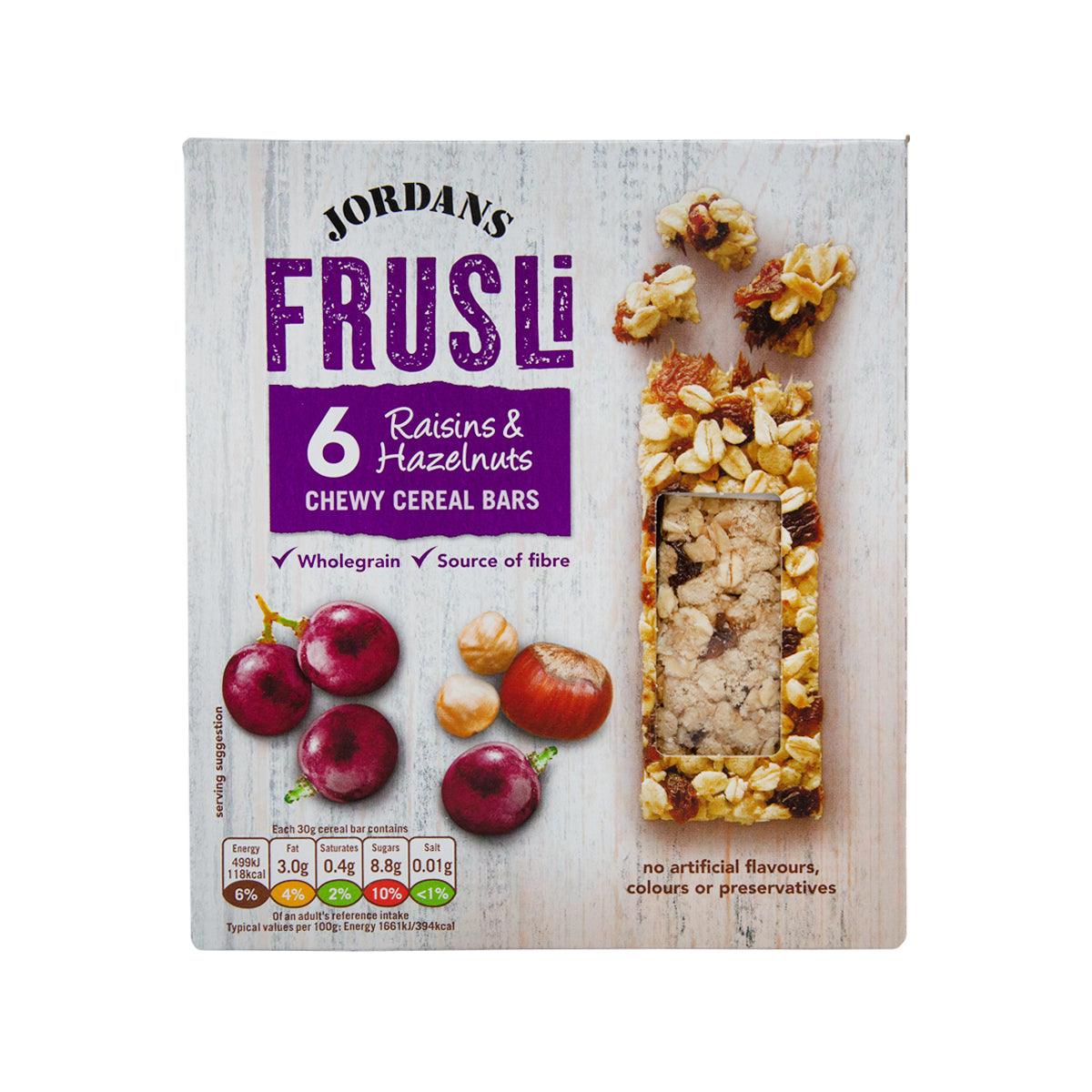 JORDANS Frusli Cereal Bars - Raisins & Hazelnuts  (150g)