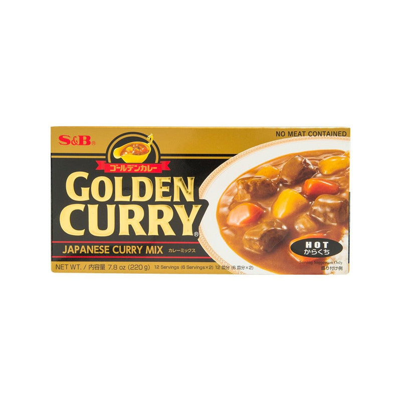 S&B Golden Curry Sauce Mix - Hot [Eng]  (220g)