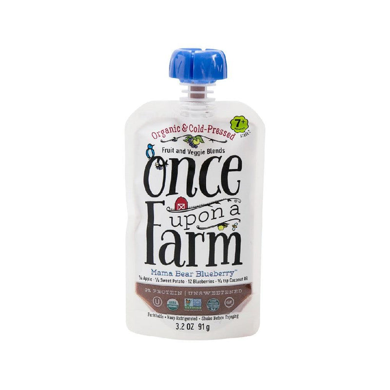 ONCE UPON A FARM Organic Cold Pressed Fruit & Veggie Blend - Mama Blueberry  (91g)