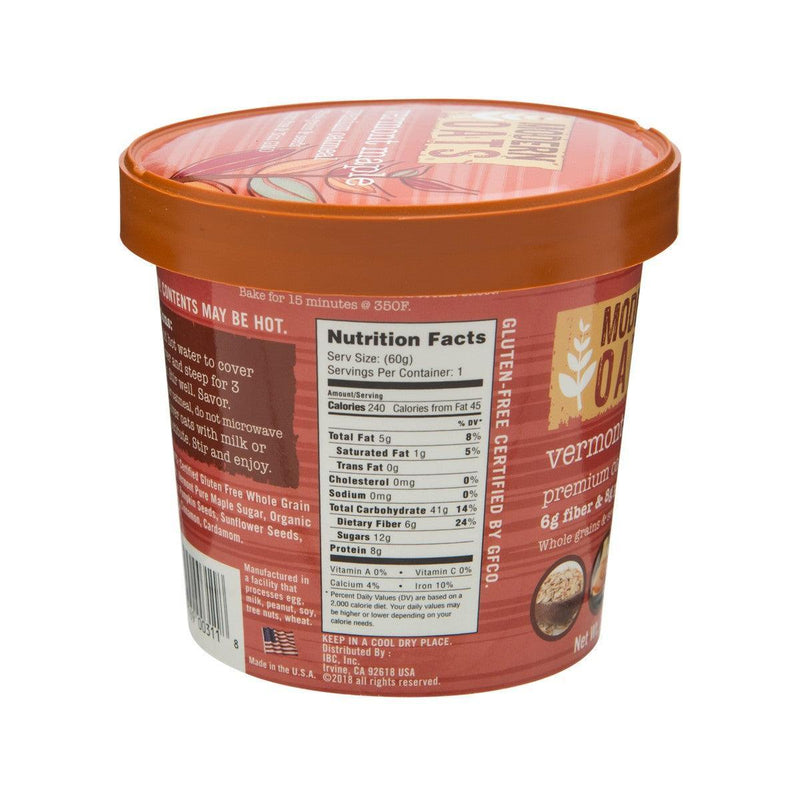MODERN OATS Gluten-free Premium Oatmeal - Vermont Maple  (60g)