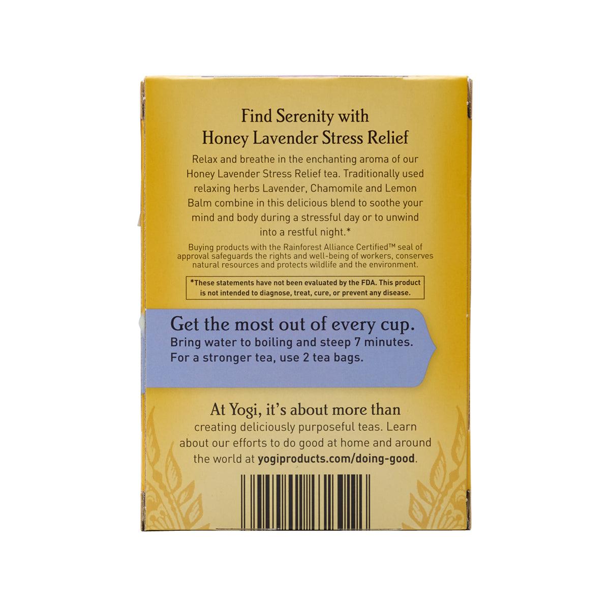 YOGI TEA Honey Lavender Stress Relief Tea Bag  (29g) - city'super E-Shop