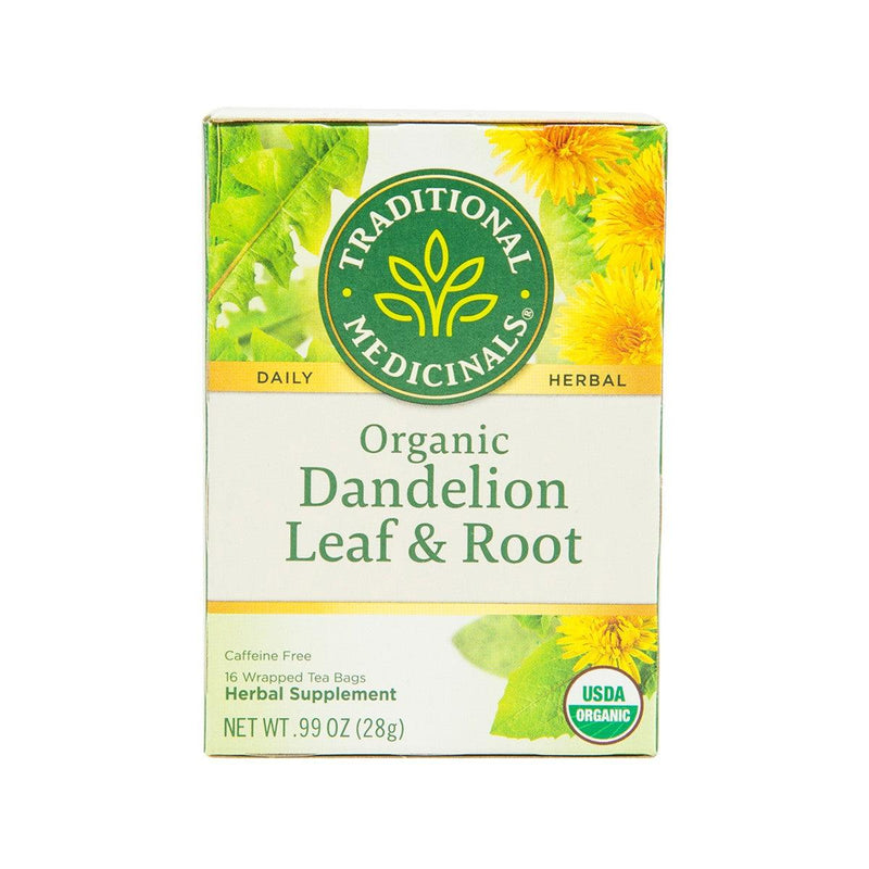 TRADITIONAL MEDICINALS Organic Dandelion Leaf & Root Tea Bags  (28g) - city&