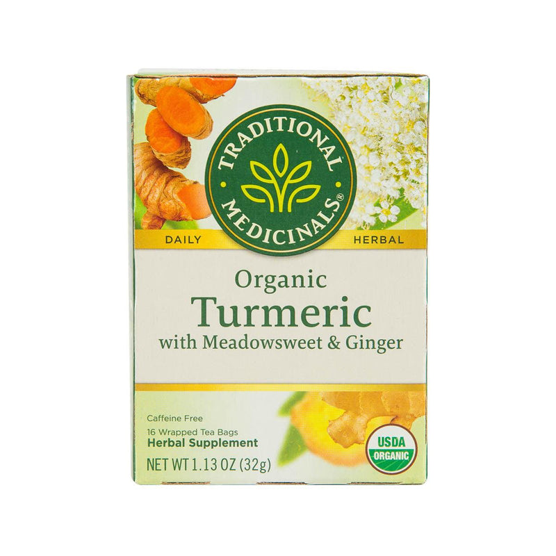TRADITIONAL MEDICINALS Organic Turmeric with Meadowsweet and Ginger Tea Bag  (32g) - city&