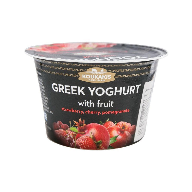 KOUKAKIS Greek Yoghurt with Fruit - Strawberry, Cherry, Pomegranate  (170g)