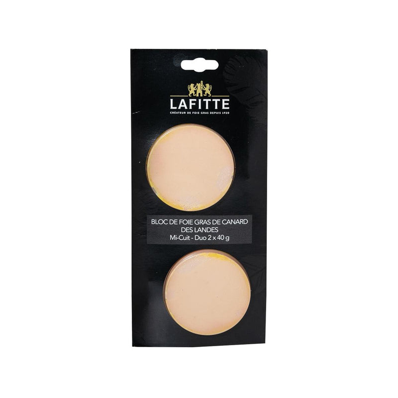 LAFITTE Block of Duck Foie Gras from Landes (Semi Cooked)  (80g)