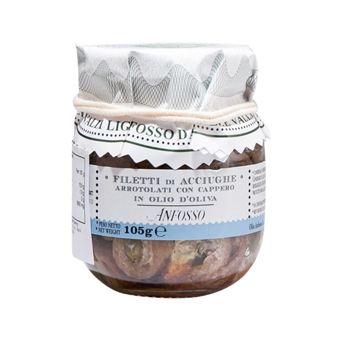 ANFOSSO 橄欖油浸續隨子鯷魚柳  (105g)