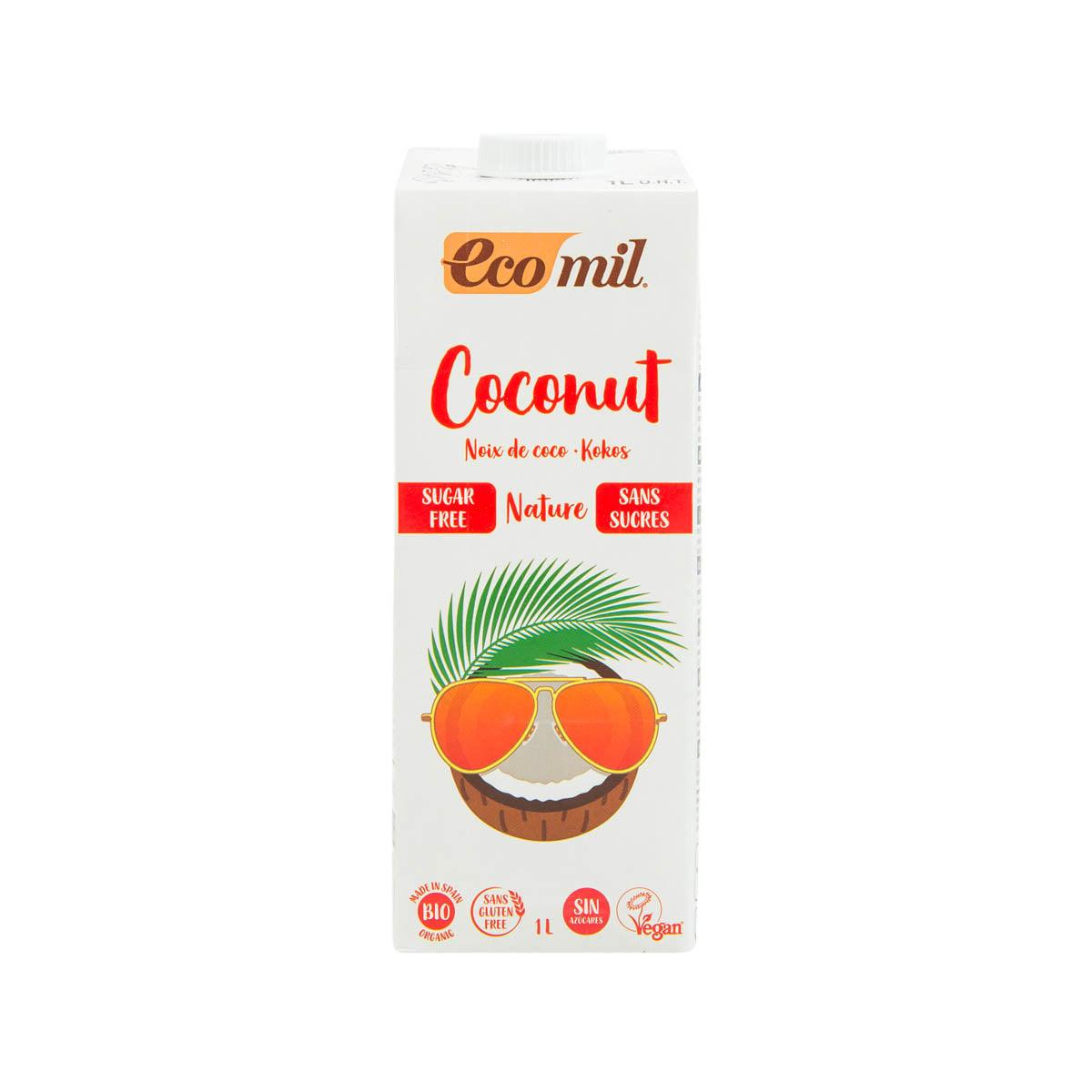 ECOMIL 有機天然椰子奶飲品 - 無糖  (1L)