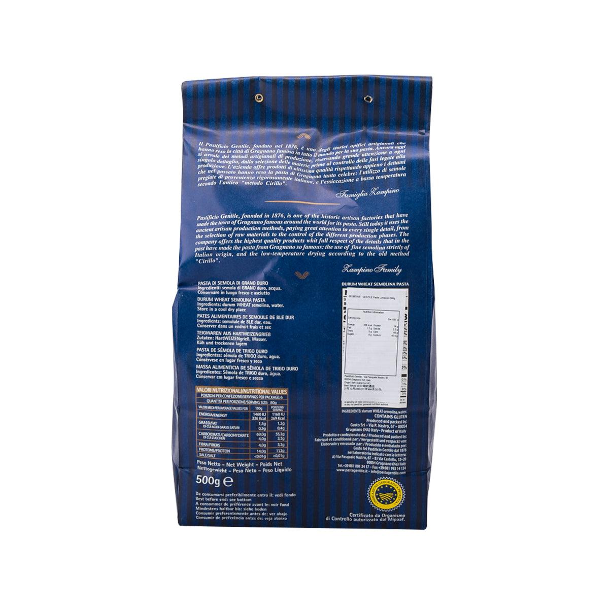 GENTILE Artisanal Pasta di Gragnano IGP - Lumaconi  (500g)