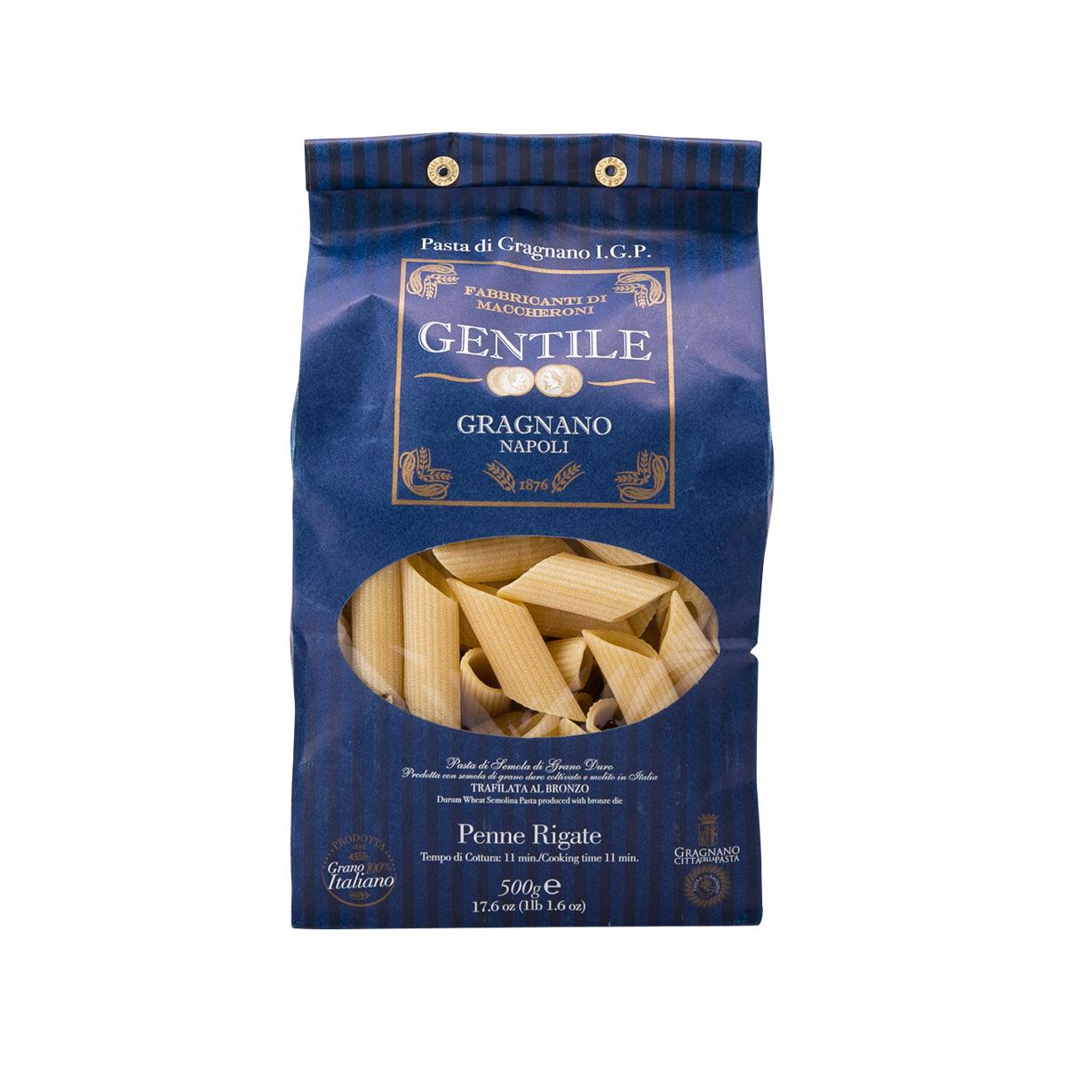 GENTILE Artisanal Pasta di Gragnano IGP - Penne Rigate  (500g)