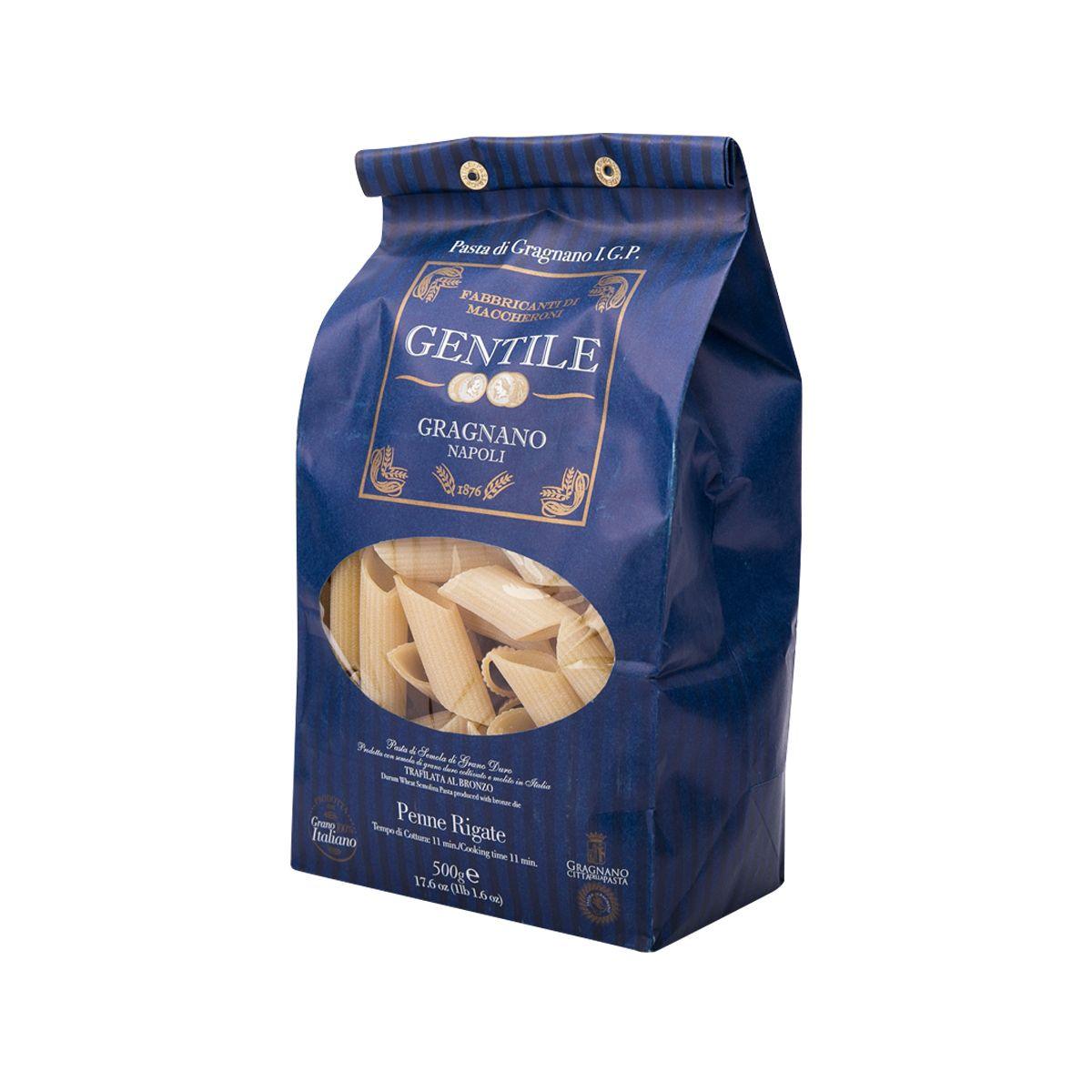 GENTILE Artisanal Pasta di Gragnano IGP - Penne Rigate  (500g)