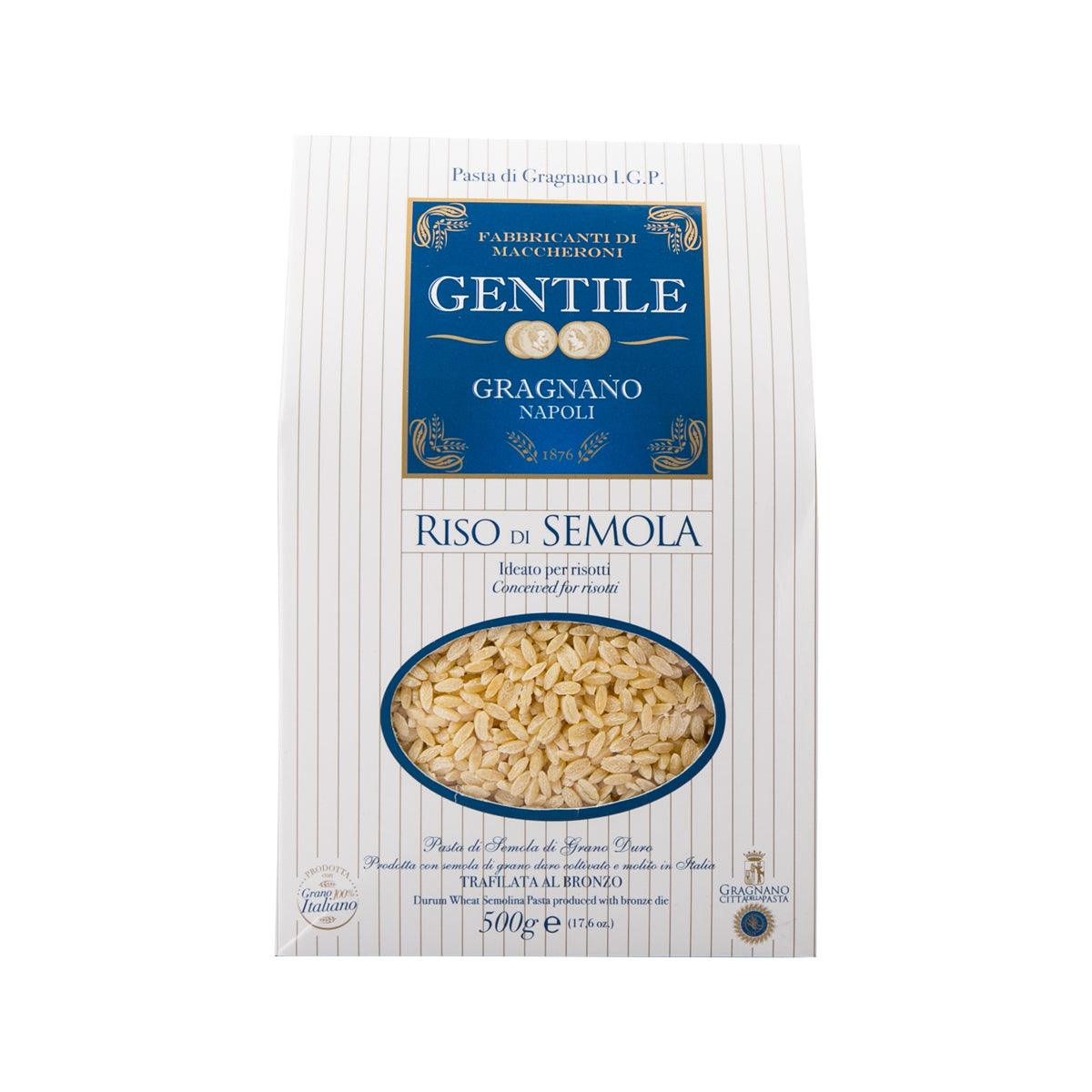 GENTILE Artisanal Pasta di Gragnano IGP - Riso de Semola  (500g)