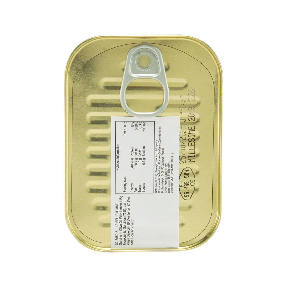 LA BELLE-ILOISE Sardine in Olive Oil with Lemon  (115g)