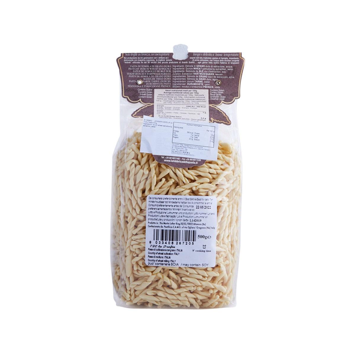 LA FABBRICA DELLA Artisanal Le Trofie Pasta  (500g)