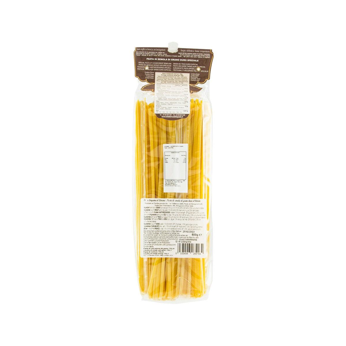 LA FABBRICA DELLA Artisanal Linguine Pasta - Lemon  (500g)