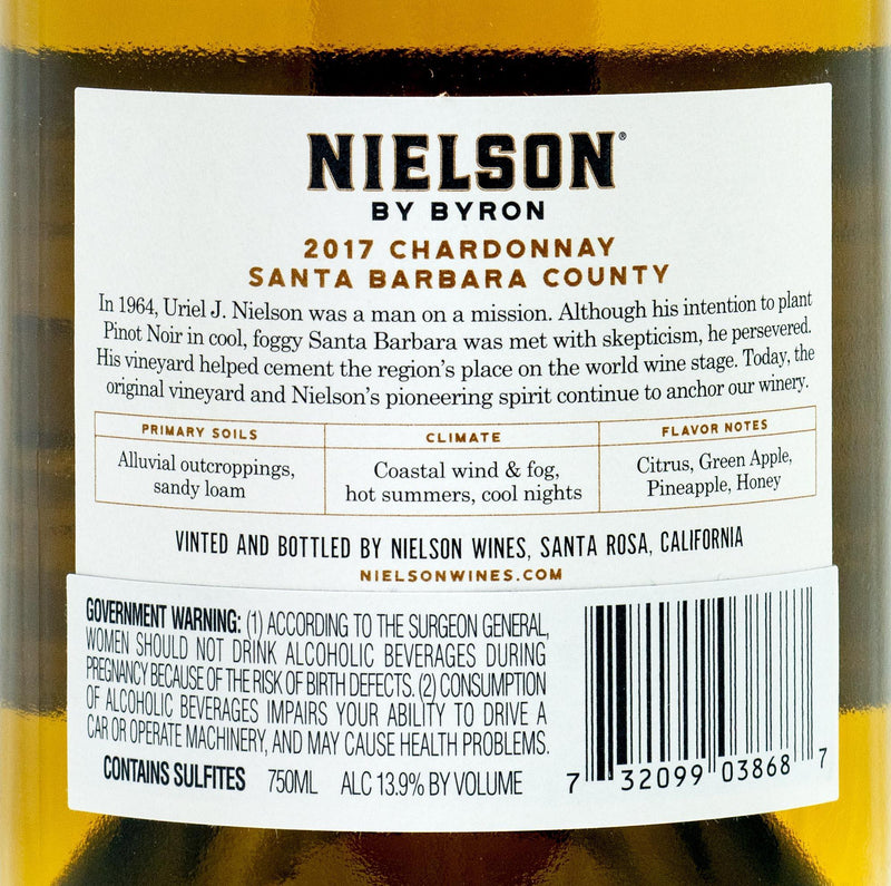 NIELSON BY BYRON聖巴巴拉鄉村霞多麗白酒2022年