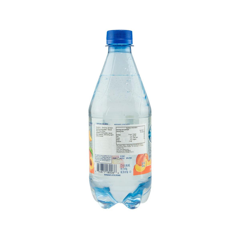 CRYSTAL GEYSER Sparkling Spring Water - Natural Peach Flavor  (532mL)