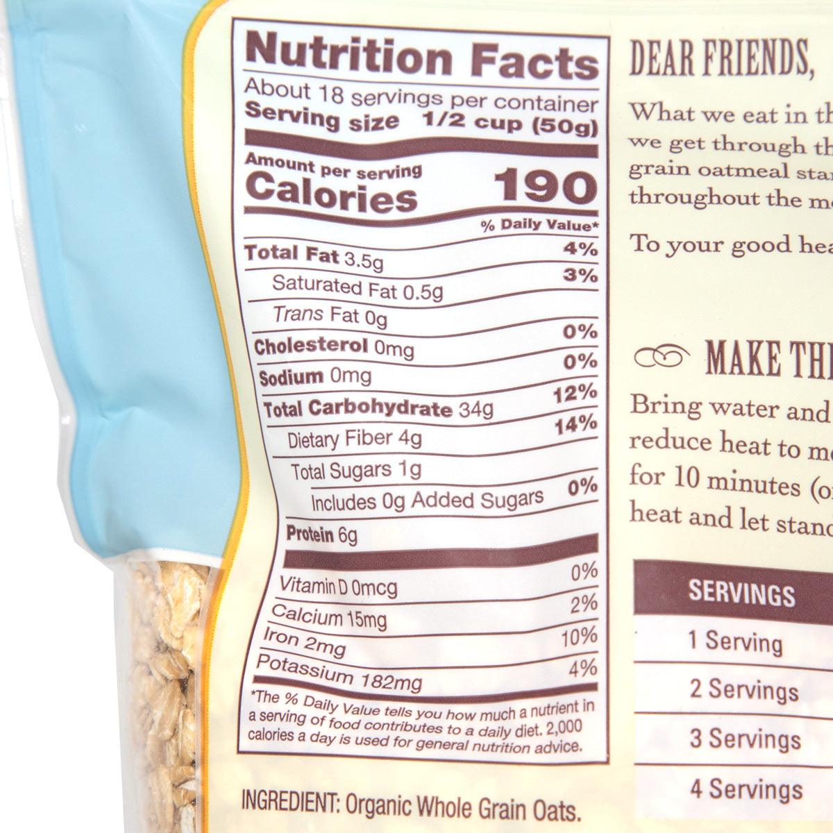 BOB'S RED MILL Organic Extra Thick Rolled Oats  (907g)