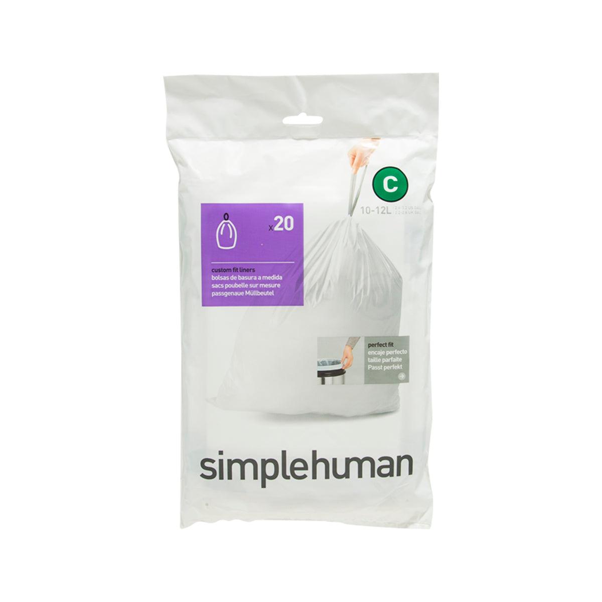 SIMPLEHUMAN 20P 10-12L Trash Bag - Code C