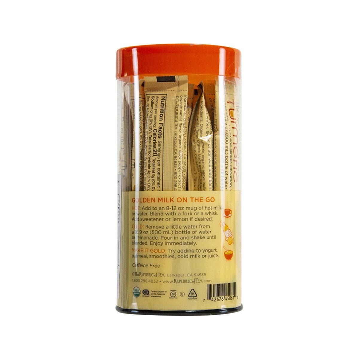THE REPUBLIC OF TEA Organic Turmeric Single Sips Drink Mix  (70g) - city'super E-Shop