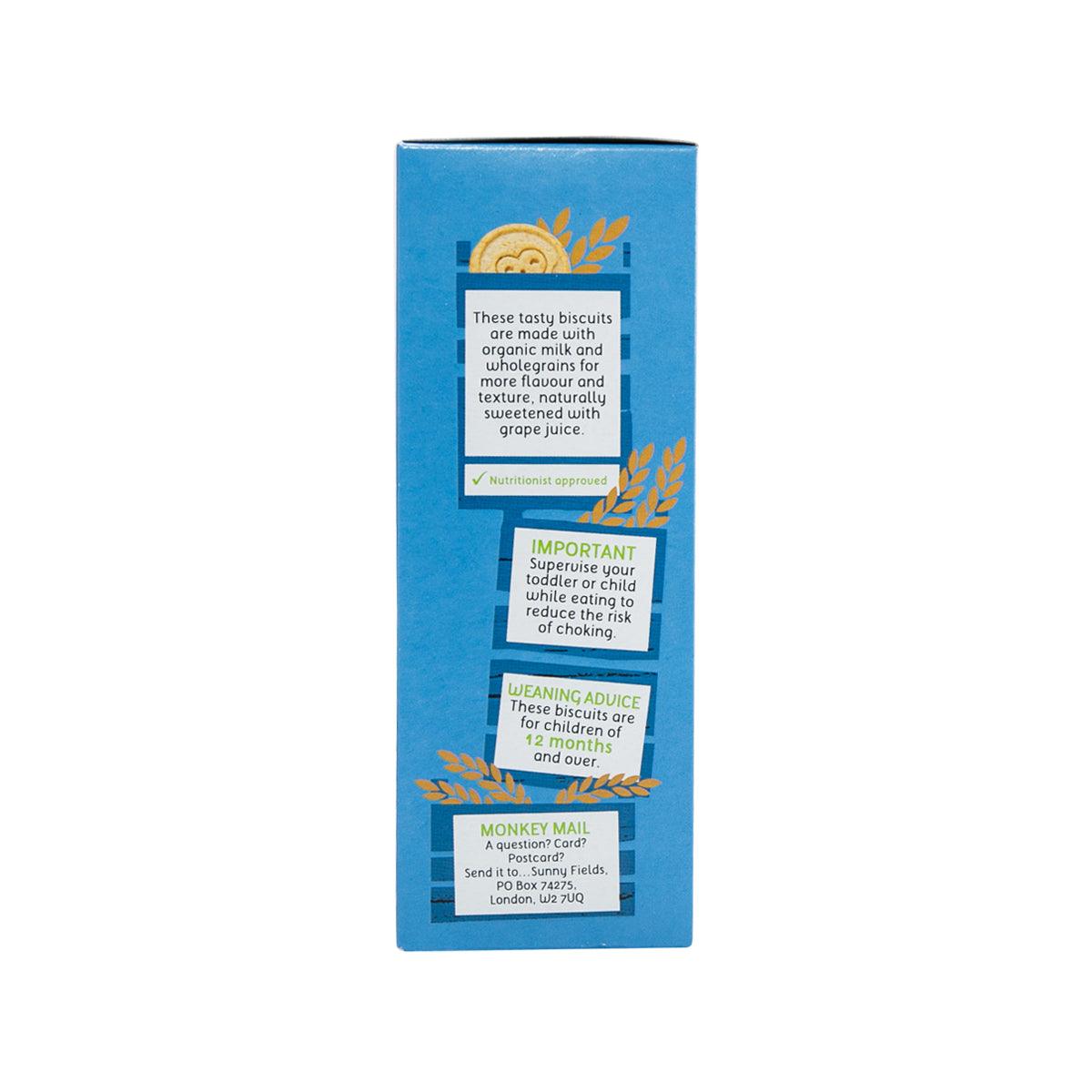 LITTLE FREDDIE Monkey Bites Organic Biscuits with Milk (12+ Months)  (100g)