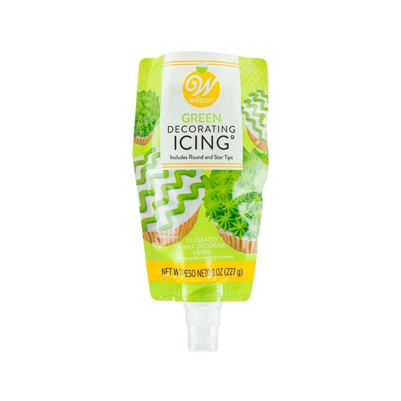 WILTON Decorating Icing with Tips - Green  (227g) - city&