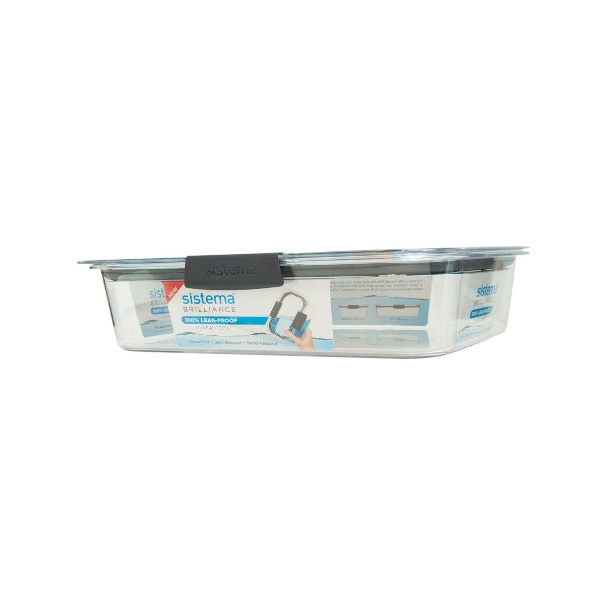 SISTEMA Brilliance Large Rectangle Food Storage Container 2L