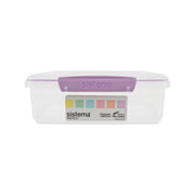 SISTEMA KLIP IT Pastels Rectangular Box 2L - Assorted