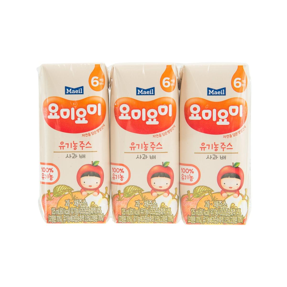 MAEIL Organic Apple & Pear Juice [From 6 Month]  (4 x 125mL)