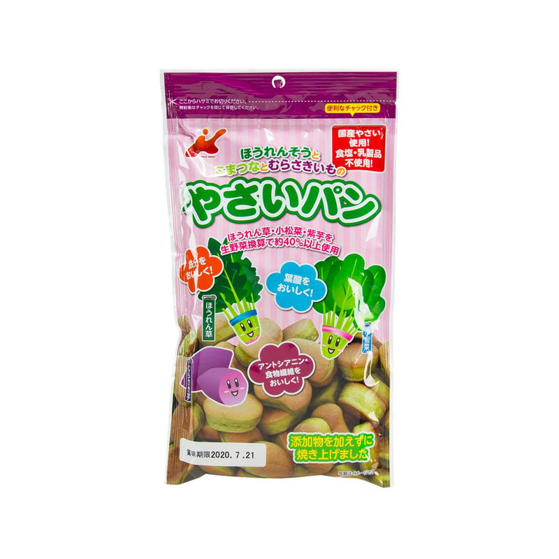 KANEMASU Spinach & Komatsu & Taro Vegetable Bread (18+ Months)  (65g)