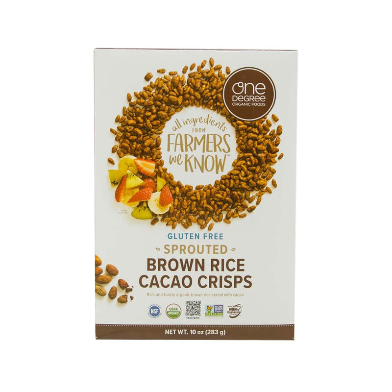 ONE DEGREE 有機無麩質發芽糙米可可穀物脆粒  (283g)