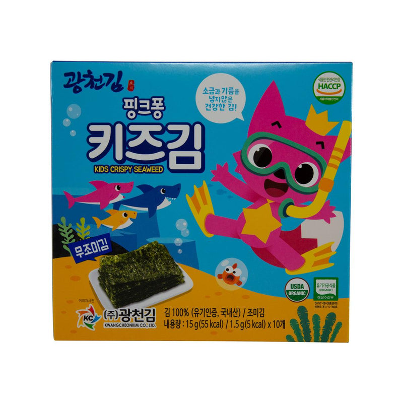 KWANG CHEON Pinkfong 嬰幼兒有機紫菜 (無添加調味)  (15g)