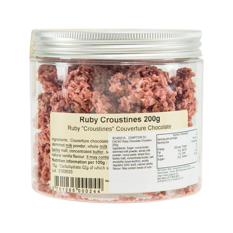 COMPTOIR DU CACAO Ruby Chocolate Croustine  (200g)