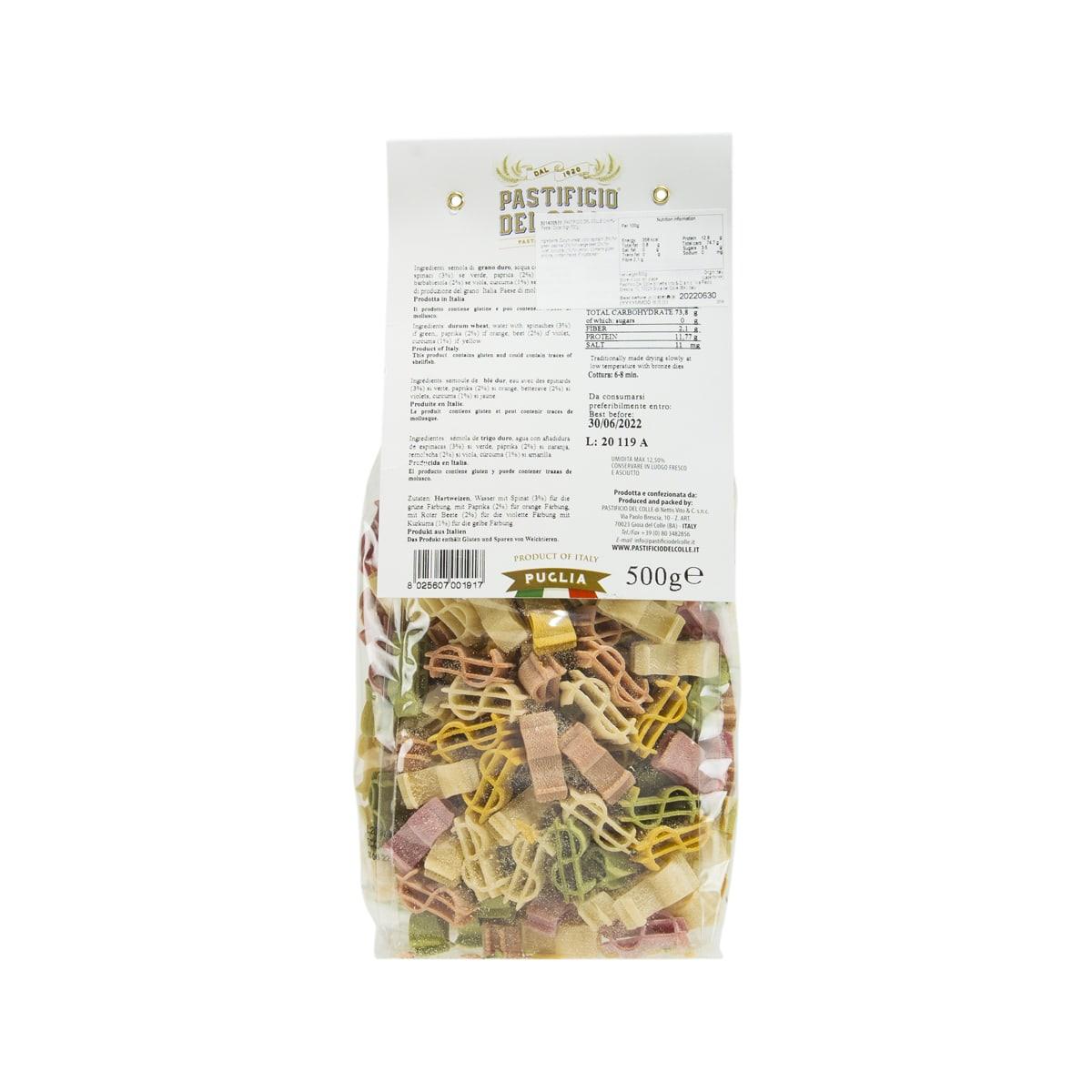 PASTIFICIO DEL COLLE Artisanal Colorful Pasta - Dollar Sign  (500g)
