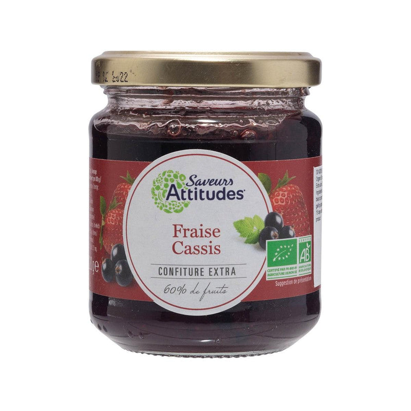 SAVEURS ATTITUDES Organic Blackcurrant & Strawberry Jam  (250g)