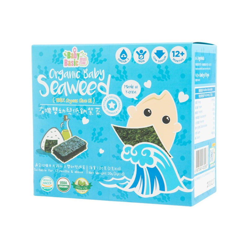 BABY BASIC Organic Baby Seaweed - Low Sodium [Below 36 Months]  (20g)
