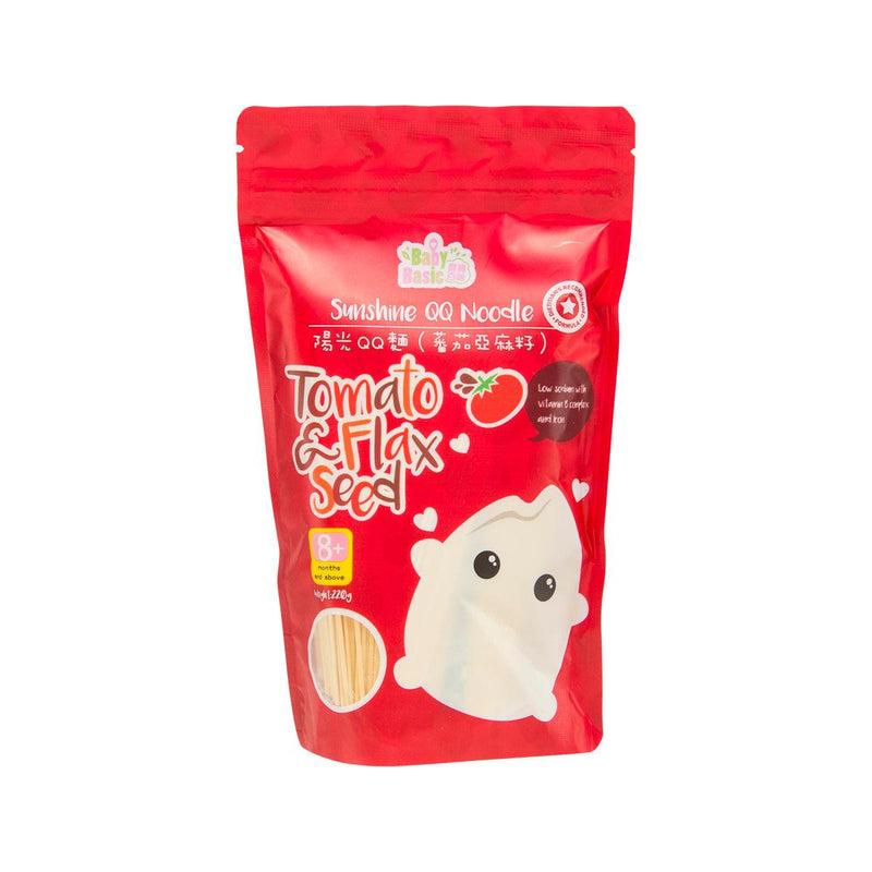 BABY BASIC Sunshine QQ Noodle - Tomato & Flax Seed [8+ Months]  (220g)