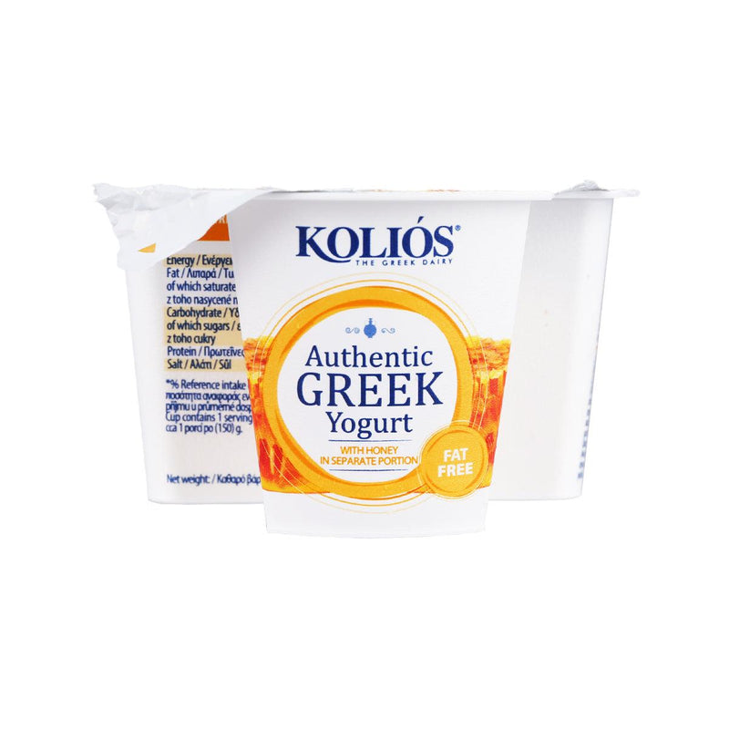 KOLIOS Authentic Greek Yogurt with Honey - Fat Free  (150g)