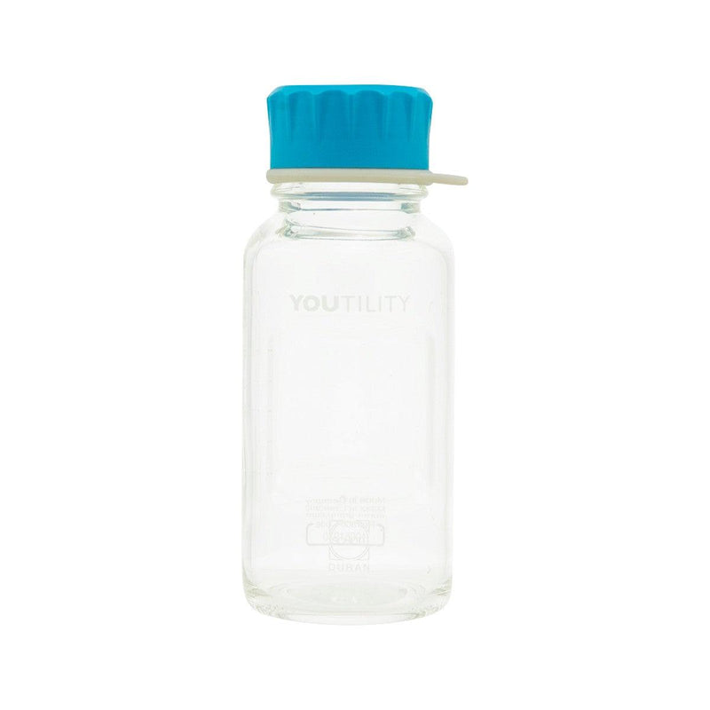 DURAN Clear bottle 250ml w/ Cyan Cap