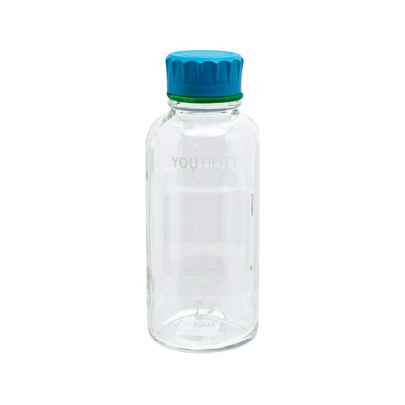 DURAN Clear bottle 500ml w/ Cyan Cap