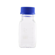 DURAN Square Clear Bottle 250ml w/ blue cap