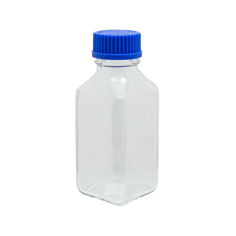 DURAN Clear bottle 500ml w/ Cyan Cap