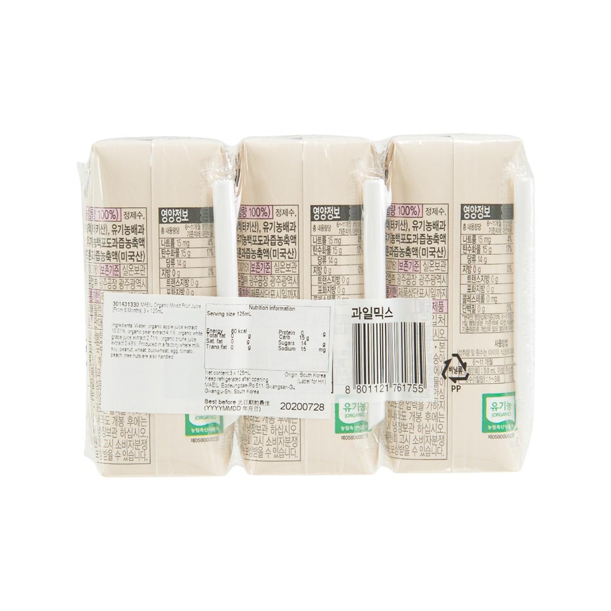 MAEIL 有機什果汁 [6個月起]  (4 x 125mL)