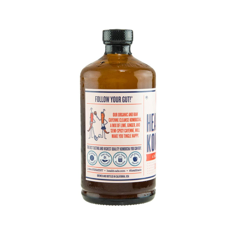 HEALTH ADE KOMBUCHA Organic Raw Kombucha - Cayenne Cleanse  (473mL)